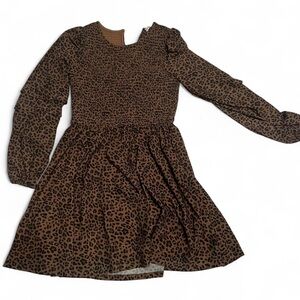 American Eagle Outfitters Brown Leopard Midi Dress